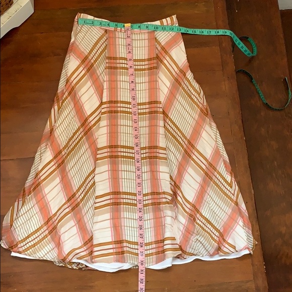 Massimo Dutti Check print midi skirt in Raspberry - Picture 8 of 16